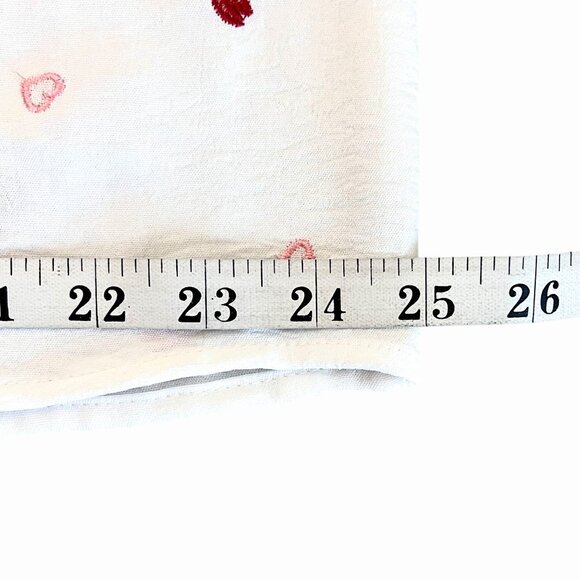 NWT's Size Petite M Fig & Flower Womens Heart Print Blouse - Picture 11 of 15